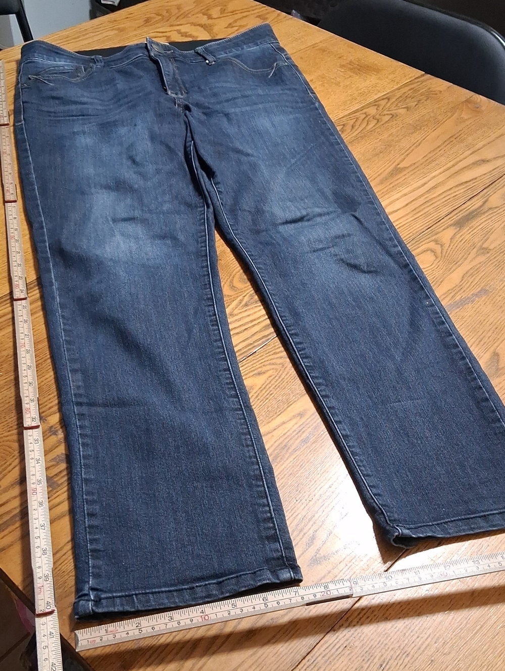 DEMOCRACY Jeans Womens 12 BLUE Preowned STRAIGHT ?? Denim AB TECHNOLOGY Pants